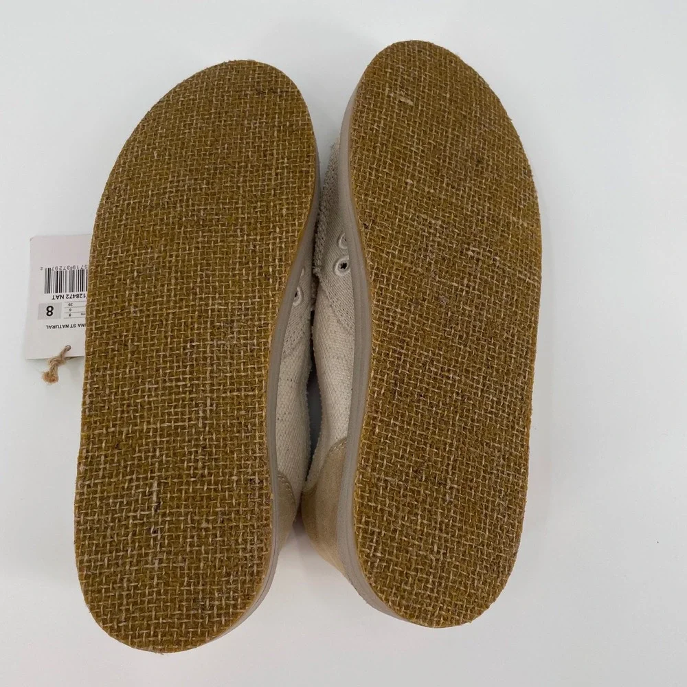 Sanuk Donna ST Natural Womens 8 Hemp Canvas Blanket Slip On‎ Loafer Shoes New